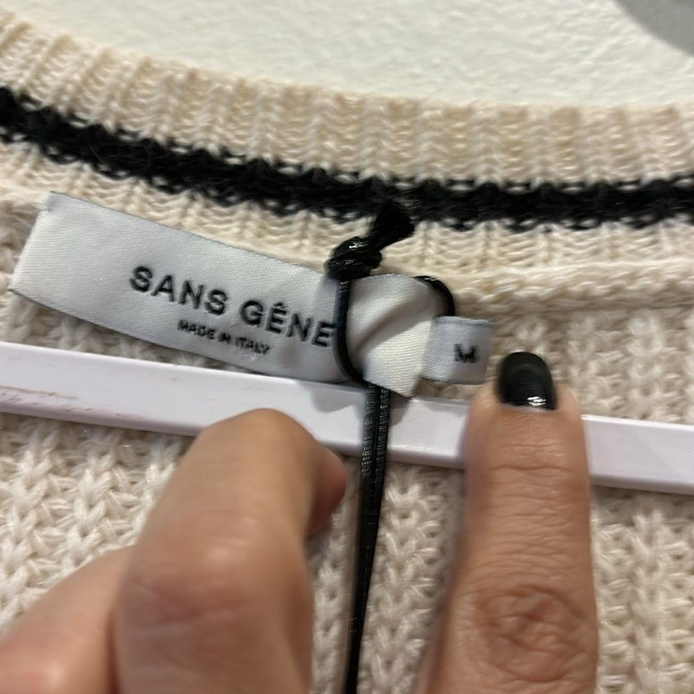 NWT Sans Gene OVERSIZED KNIT VEST Medium Embroidered Wool Cashmere Blend‌ Dress - Picture 7 of 16